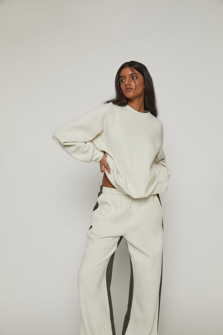 CREWNECK SWEATSHIRT in Cream — alternate angle