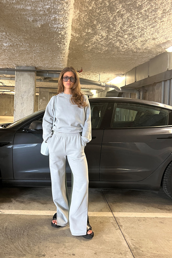 CREWNECK SWEATSHIRT in Misty Blue — alternate angle