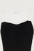 Contrast sleeve sweetheart neck top in black — main image