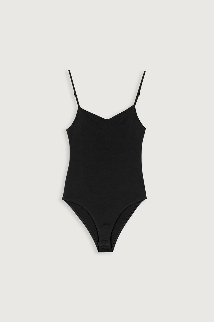 TANK BODYSUIT in Black — alternate angle