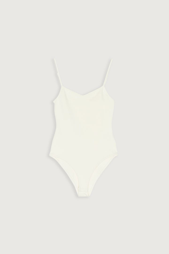 TANK BODYSUIT in Coconut Milk — alternate angle