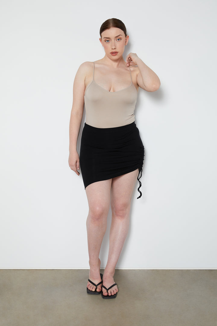TANK BODYSUIT in Taupe — alternate angle