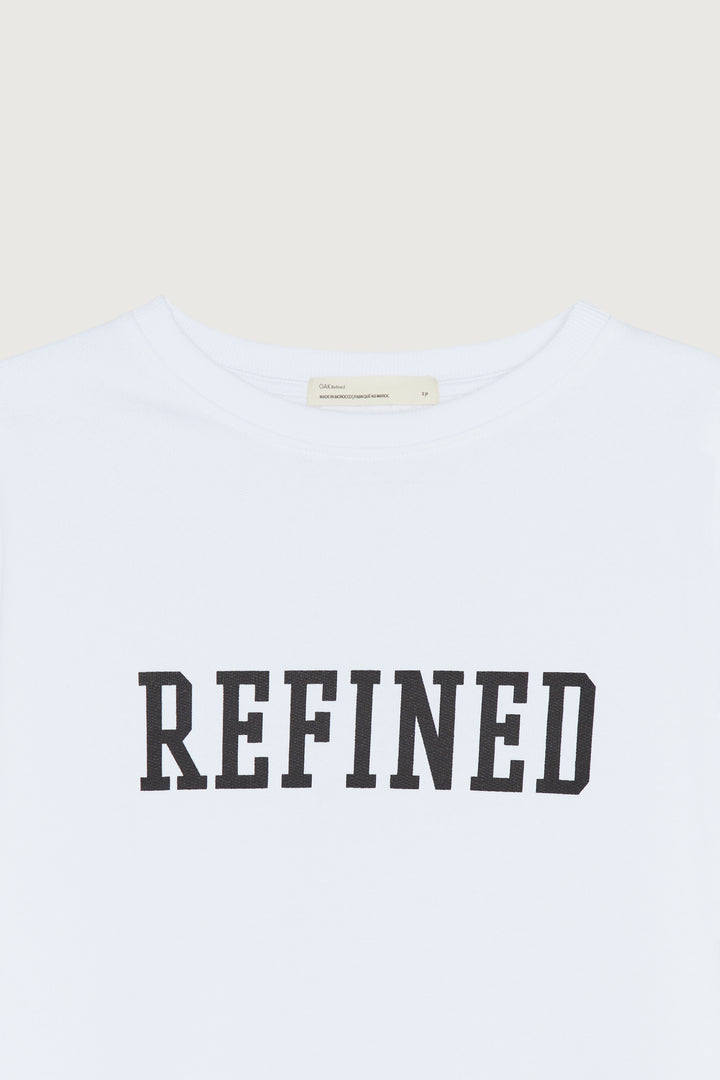 REFINED OVERSIZED SWEATSHIRT in White — alternate angle