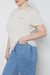 Refined script tee in oatmeal — main image