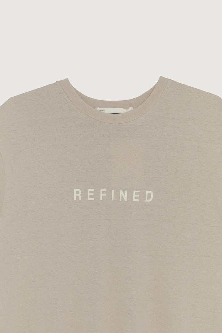 REFINED TEE in Taupe — alternate angle