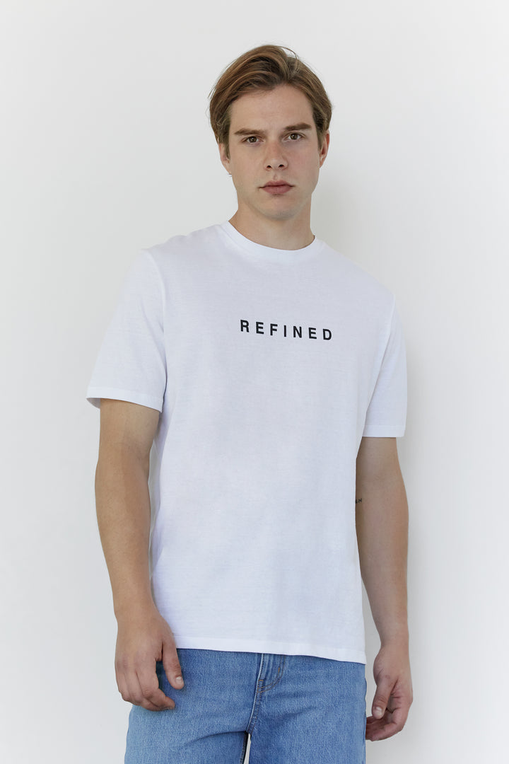 REFINED TEE in White — alternate angle