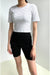 Cropped striped tee in white pacific coast stripe — main image