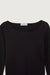 Cropped long sleeve top in black — main image