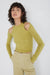 Shoulder cutout top in lentil sprout — main image