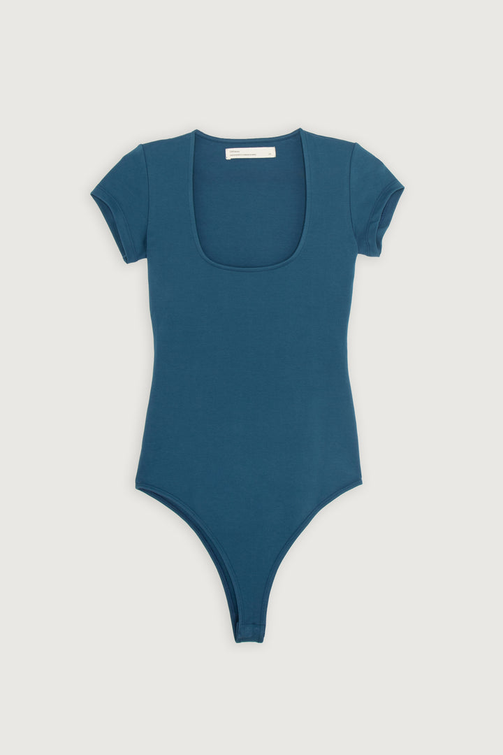 SQUARE NECKLINE BODYSUIT in Legion Blue — alternate angle