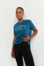 Good energy club t-shirt in legion blue white asparagus — main image