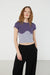Colour block tee in purple — main image