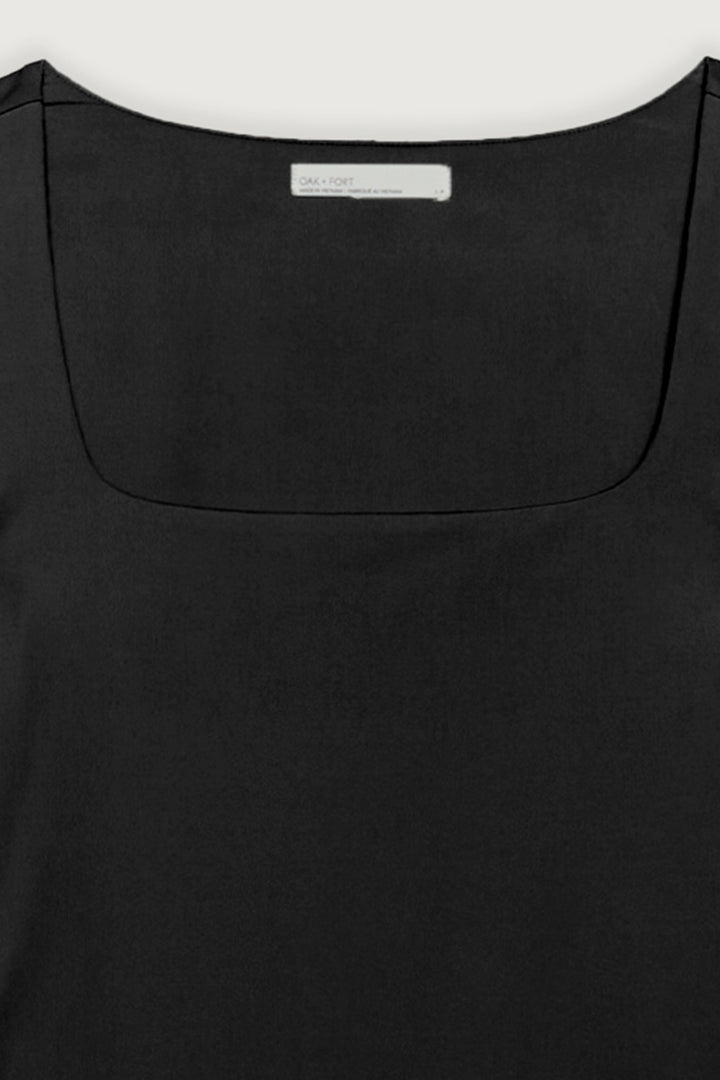 SQUARE NECK BODYSUIT in Black — alternate angle