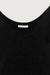 Scoop neck top in black — main image