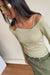 Scoop neck top in elm — main image
