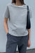 Striped t-shirt in coconut milk black stripe — main image