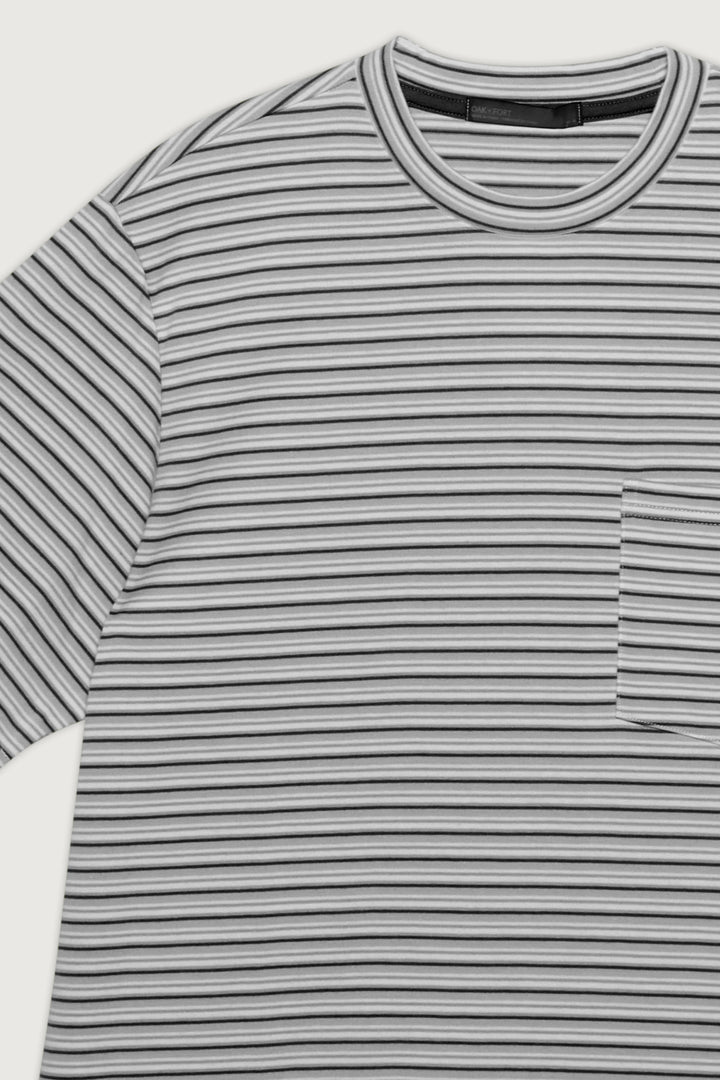 STRIPED T-SHIRT in Dark Shadow Stripe — alternate angle
