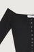 Off shoulder buttoned front top in black — main image