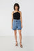 Cross strap tank in black — main image