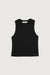 Cropped racerback tank in black — main image