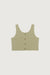 Cropped textured tank in elm — main image