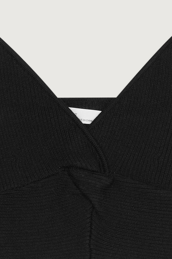 TWIST FRONT TANK in Black — alternate angle