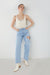 Crochet tank in cream — main image