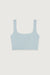 Square neck cropped tank in baby blue — main image