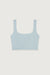 Square neck cropped tank in baby blue — main image