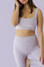Square neck cropped tank in iris — main image