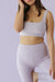 Square neck cropped tank in iris — main image