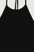 Knit halter tank in black — main image