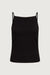 High neckline tank top in black — main image
