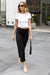 Cap sleeve cropped t-shirt in white — main image