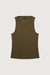 Classic ribbed tank top in dark olive — main image
