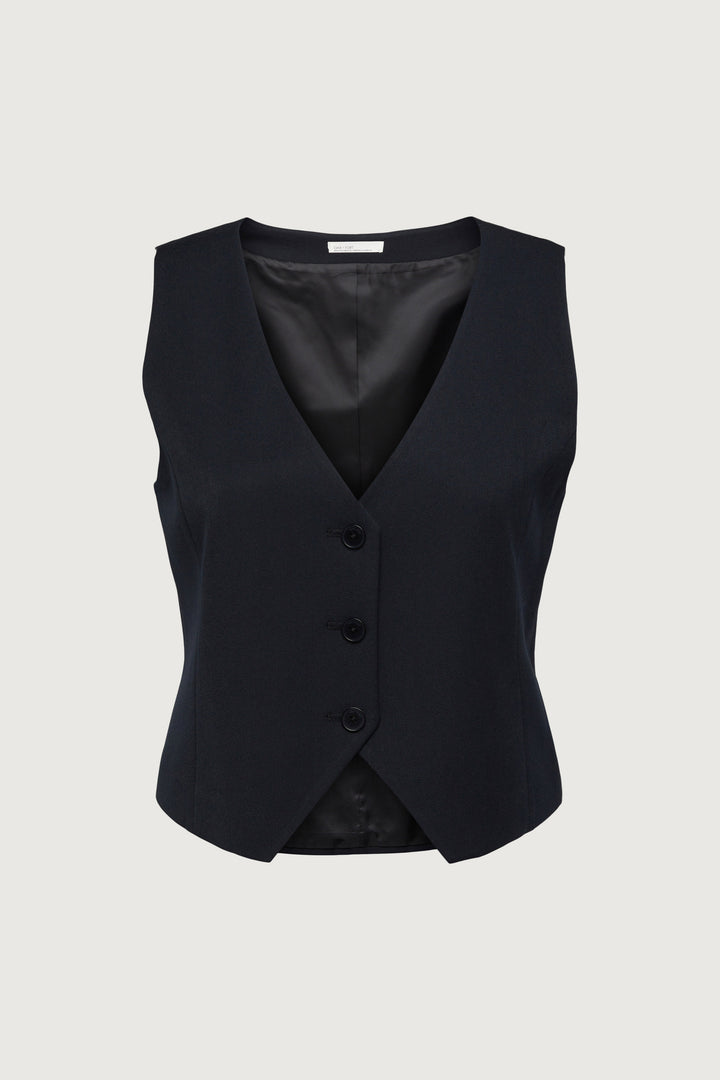 SUITING VEST in Black — alternate angle