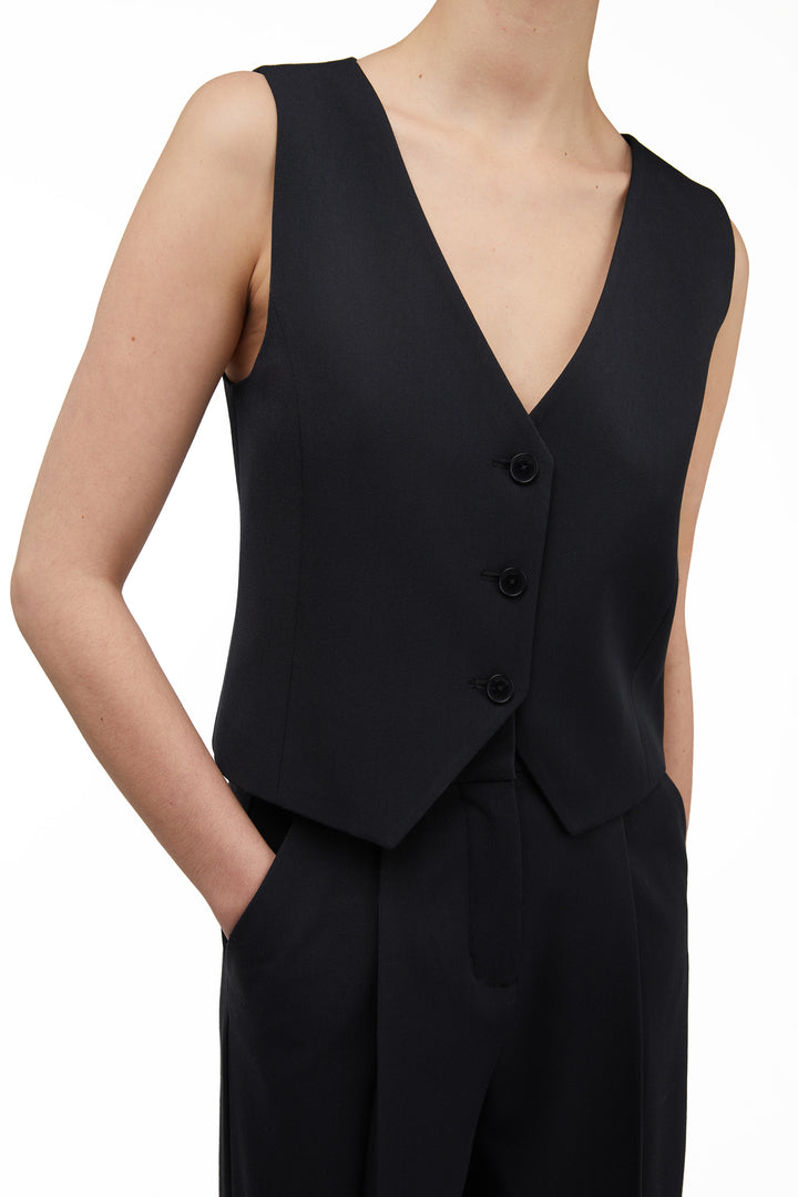 SUITING VEST in Black — alternate angle