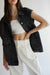 Oversized denim vest in black — main image