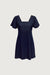 Linen blend mini dress in navy blazer — main image
