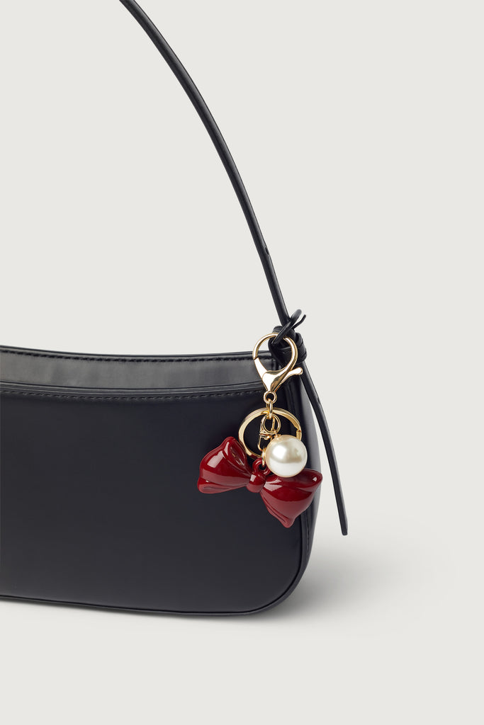 Fuerxy Cute Bow Bag Charm Keychain - PU Leather Bow Purse Accessory (5 Colors) - View #6