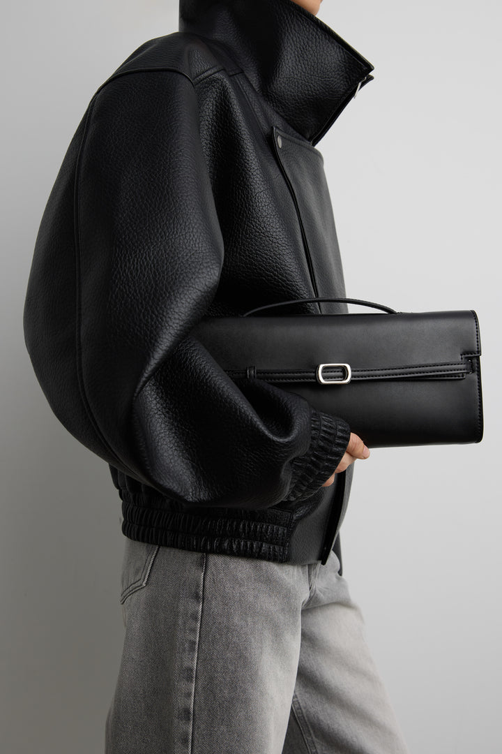 STELLA BELTED CLUTCH in Black — alternate angle