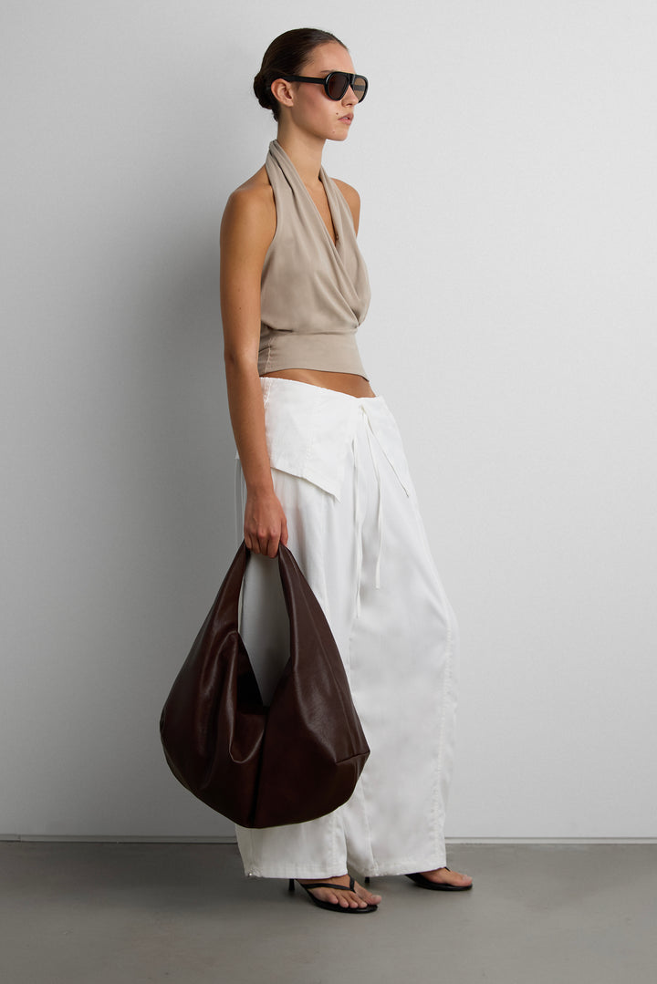 SLOUCHY SHOULDER BAG in Espresso — alternate angle