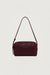 Woven shoulder bag in wine — main image