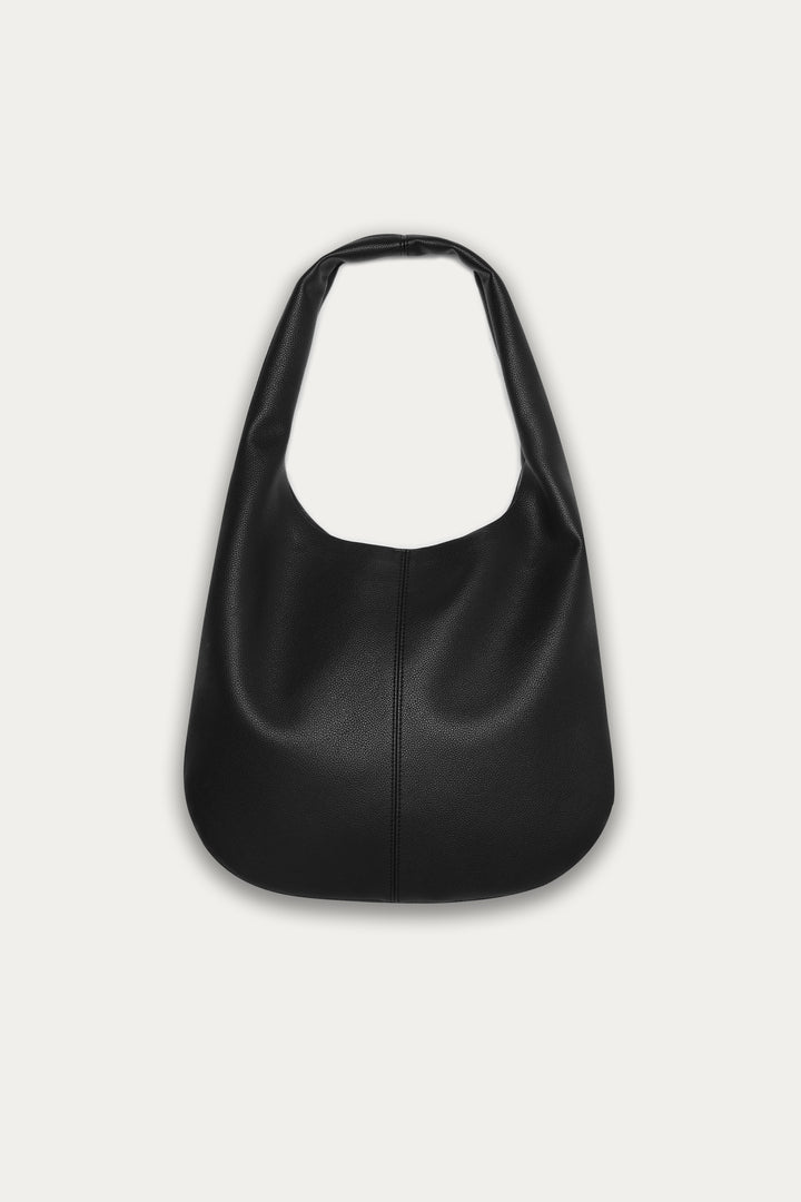 ROUND SHOULDER BAG in Black — alternate angle