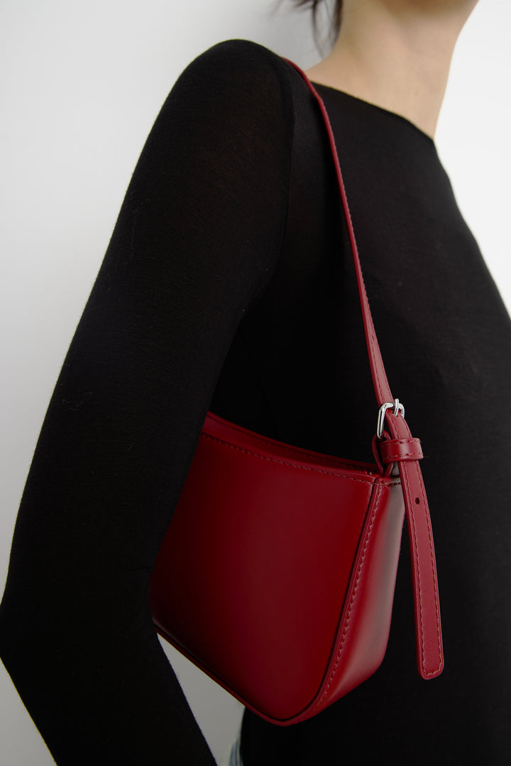 MINIMAL SHOULDER BAG in Cherry — alternate angle