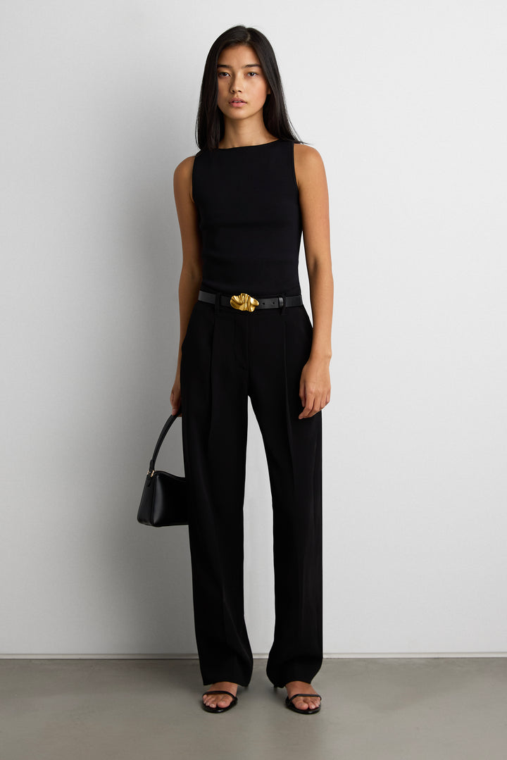 slim fit dress slacks JANE BELT | Women's Solid Brass Buckle With Special Plating