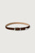 Mila western suede belt in brown antique silver — main image