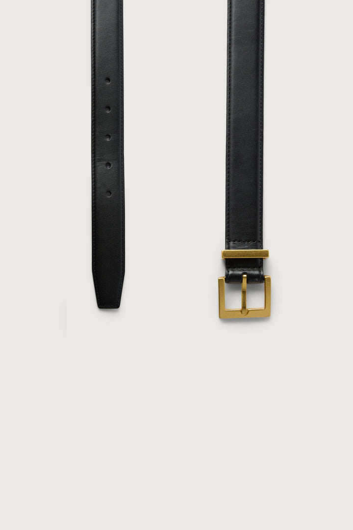 TAILORED BELT in Black Antique Gold — alternate angle