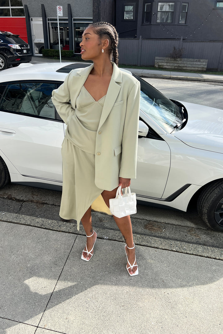 RELAXED FIT BLAZER in Alfalfa — alternate angle