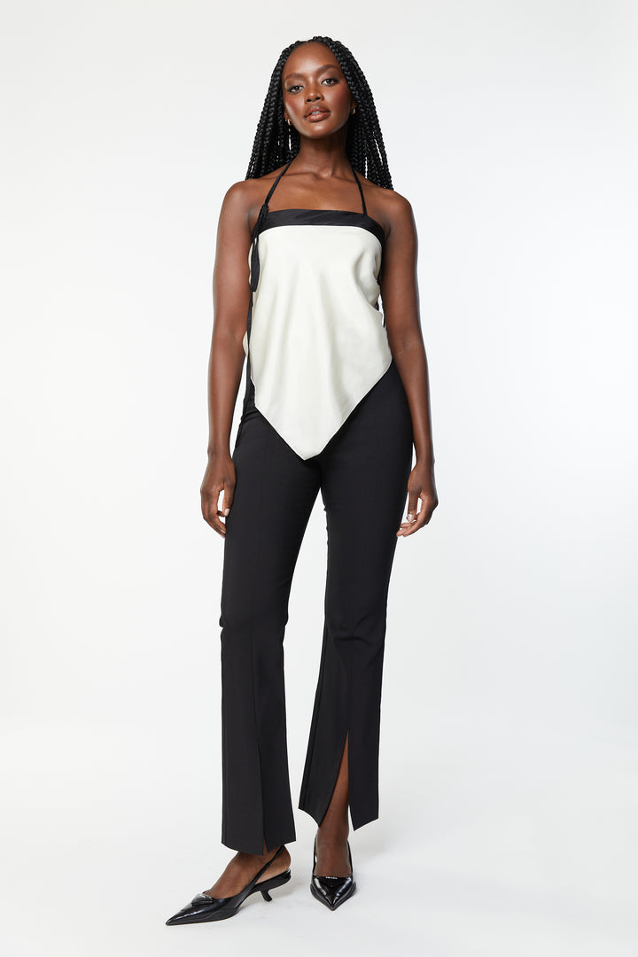 SCARF TANK TOP in Cream — alternate angle